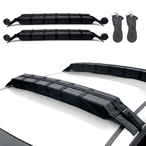 Kayak Roof Rack Soft Roof Rack Pads for Car Kayak Surfboard (RR001 / 32 x 5.5 x 7.5 inches)