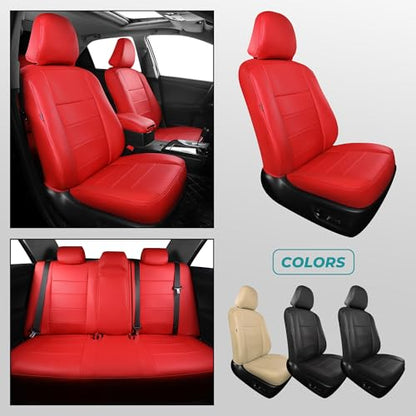 Custom Seat Covers for Toyota Camry 2012 (Red / 2012-2017 Camry L LE XLE)