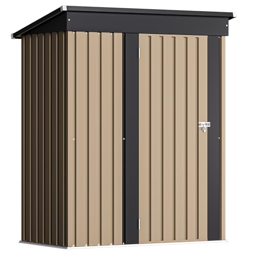 5x3 FT Outdoor Storage Shed (Brown / 5x3 FT)