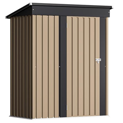 5x3 FT Outdoor Storage Shed (Brown / 5x3 FT)