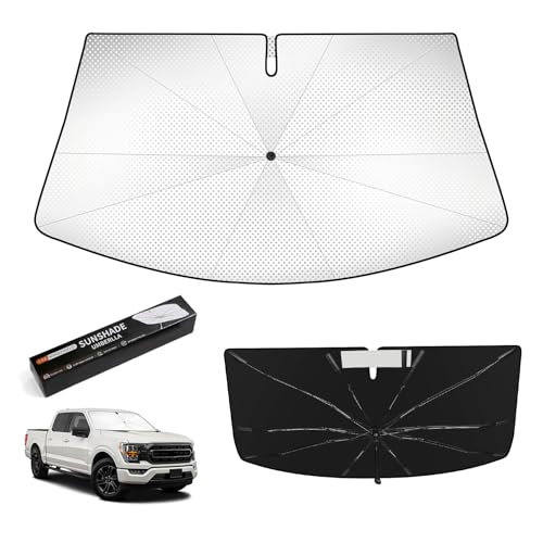 Windshield Sun Shade Umbrella for Ford F150 2015 (For Ford F150 2015-2026-ICY)
