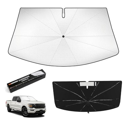 Windshield Sun Shade Umbrella for Ford F150 2015 (For Ford F150 2015-2026-ICY)