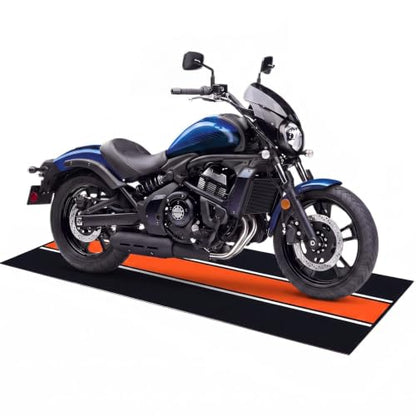 Motorcycle Mat Garage Floor Rug Washable Parking Mats for Garage Floors Non Slip Oil Absorbent Pad Rubber Backing Layer Protects Floor (Orange / 78 X 31 Inch)