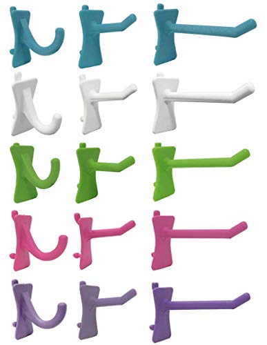 PegPro® J 1" & 2" Kit for Standard “Wood Fiber” pegboard (J, 1" & 2" Hook - 72 Count / Confetti Mix)