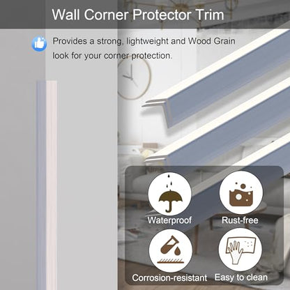 6 Pcs 49" Wall Corner Protector Trim (6pcs * White)