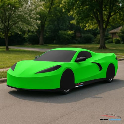 Car Cover I Fit for Corvette C8 I Indoor and Outdoor I Protection from Sun (Green)
