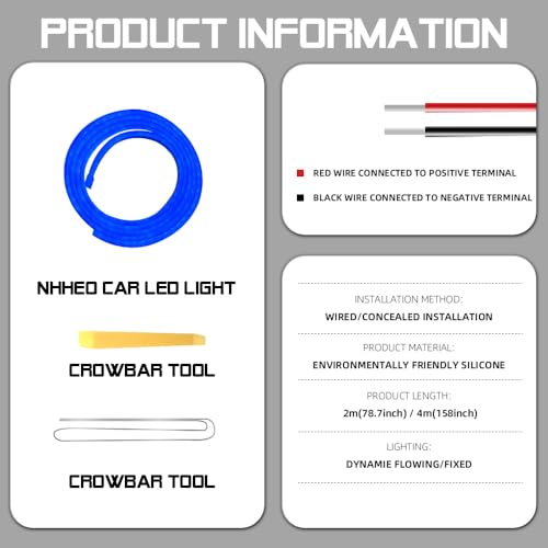 Upgrade Dynamic Flowing Car LED Trunk Light Strip (Blue / Dynamic Flowing-158 In.)
