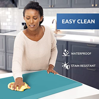 Kitchen Mat Cushioned Anti Fatigue Rug Standing and Comfort Floor Mats (Green / 39"L x 17.3"W x 0.5"Th)