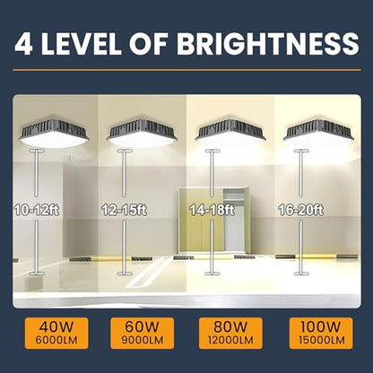 100W LED Canopy Lights 4Pack