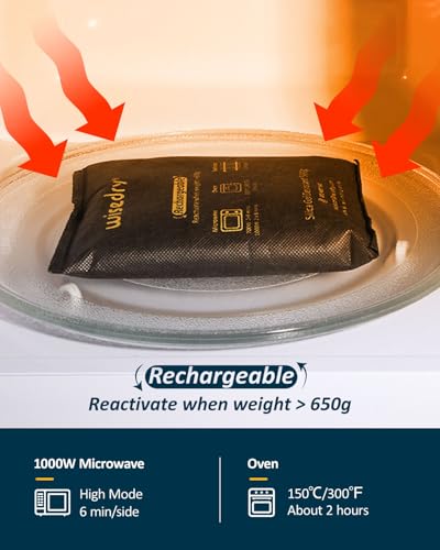 2 x 500 Gram [2.2 lbs] Rechargeable Silica Gel Car Dehumidifier (500 Gram)