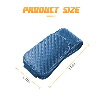Sunglasses Holders for Car Sun Visor (1 Pack / Blue/Carbon Fiber)