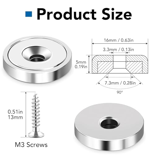 Magnets Neodymium Magnet 20LBS Strong Heavy Duty Rare Earth 6 P (20 lbs)