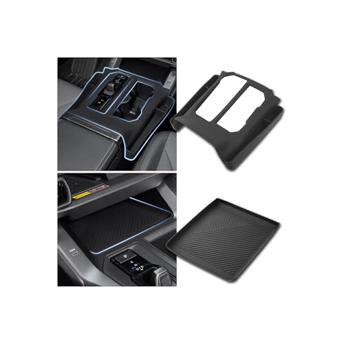 2PCS Silicone Center Console Organizer for 2026 Toyota RAV4 Accessories (Shift Panel-Console Mat)