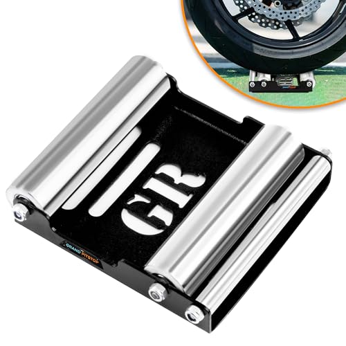 Motorcycle Roller Wheel Cleaning Stand (Black Roller Medium)