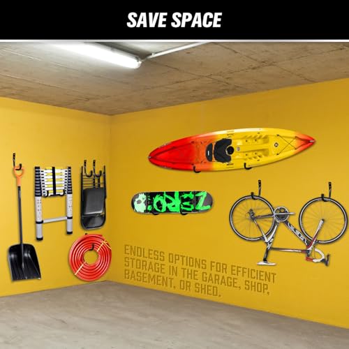 Heavy Duty Garage Storage Hooks (12-Piece Black)