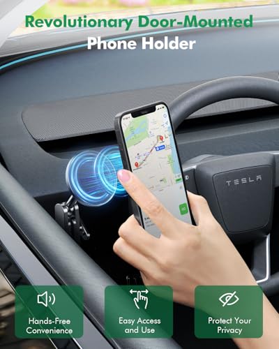 Mag Safe Phone Mount for Tesla Model 3 2024 2025 (2025-2024 Model 3 Highland, Driver's Side)