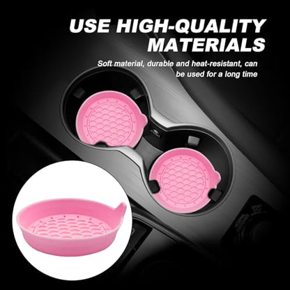 4 Pack Universal Cup Holder Coasters (pink)