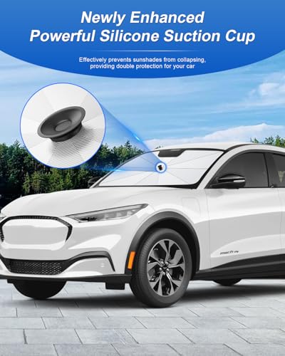 for 2026 Ford Mustang Mach E Car Windshield Sun Shade Umbrella (2021-2026 Mustang Mach-E)