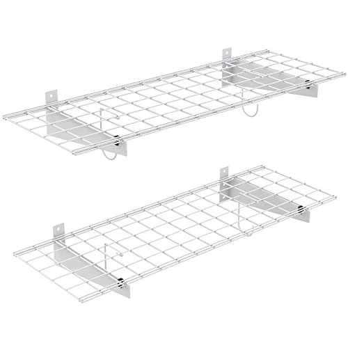 2 Pack Garage Wall Shelves (White / 15*45")