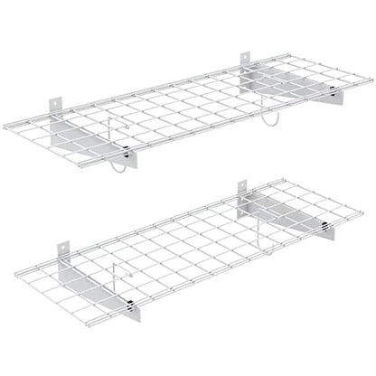 2 Pack Garage Wall Shelves (White / 15*45")