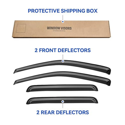 Window Visors Rain Guards for 1999 (1999-2004 Jeep Grand Cherokee)