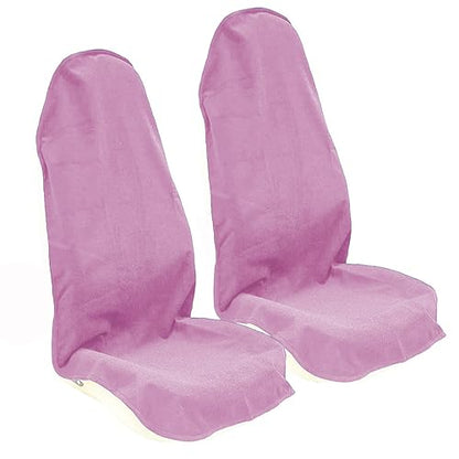 Car Seat Cover Protector Front Seats (2Pcs Front Seat Towel / Pink)