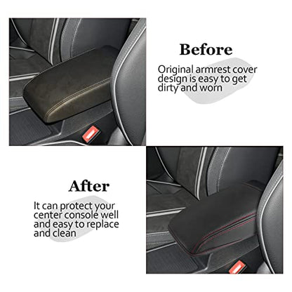 for 2013 2019 Volkswagen VW Golf 7 MK7 MK7.5 Central Console Armrest Rest Pad 2019 Golf 7 MK7 MK7.5 Center Console Seat Box Cover Protector Automotive Car Center Console Soft Cushion (2013-2019 Golf)