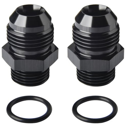 10AN Male Flare to 8AN ORB O (10AN to 8AN ORB / Black - 2PCS)