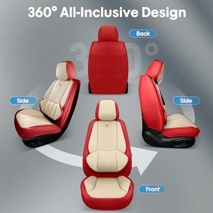 Car Seat Covers Full Set (FULL SET / RED)