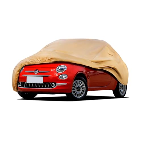 Heavy Duty Car Cover Compatible with 2007 (Custom Fit Fiat 500 / brown)
