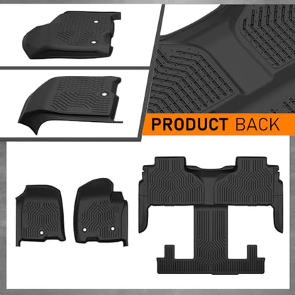TPE Floor Mats Fit 2021 (2021-2025|Fit Chevy Tahoe & GMC Yukon|3PCS)