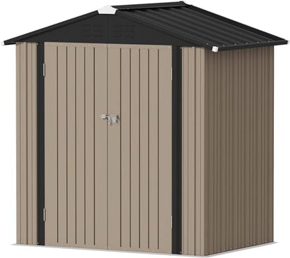 6x4 FT Outdoor Storage Shed (Brown / 6x4 FT)
