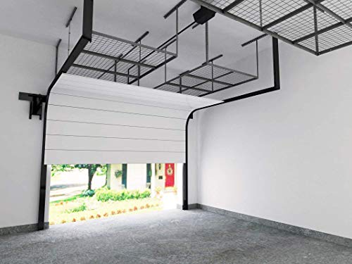4x8 Overhead Garage Ceiling Storage Rack (Black / 4x8 ft)