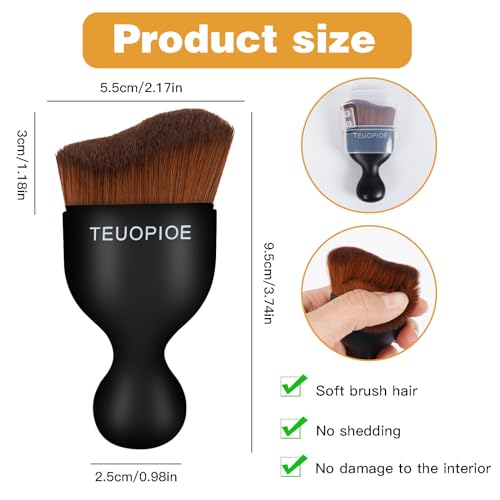Car Detailing Brush for Interior Dusting and Air Vents (Bronze)