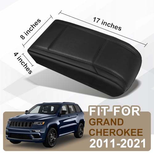 Armrest Cover for Jeep Grand Cherokee 2011 (32) 11-21 |Grand Cherokee| Black, Regular)