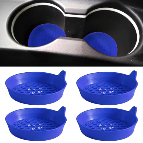 4 PCS Car Cup Coasters (Blue*4pcs / No Diamonds)