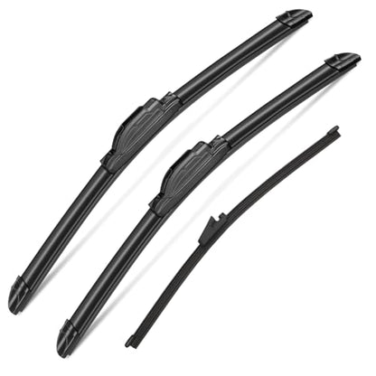 3Pcs Windshield Wiper Blades Replacement for Kia Soul 2020 2021 2022 2023 2024 2025 Premium All Weather Front Rear Wipers Set (24''+20''+11''(Kia Soul 2020-2025))