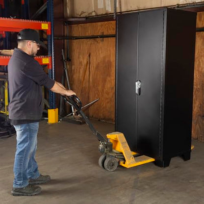 Tool Storage Cabinet with Bin Mounts (Red / 132 bins, 36” W x 24” D x 78” H)