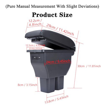 Armrest Box Center Console Arm Rest Seat Storage Box for Suzuki Jimny 2025 2026 5 (Black A Black Line)