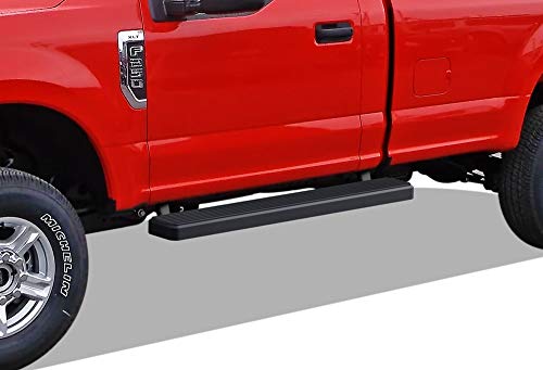 iBoard 5in Running Boards Black for F150 F250 F350 Regular Cab (Stainless Steel Black / 5 Inches)