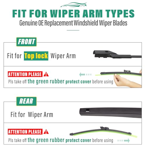 Windshield Wiper Blades Replacement for VW Tiguan 2018 (25" 22" 15")