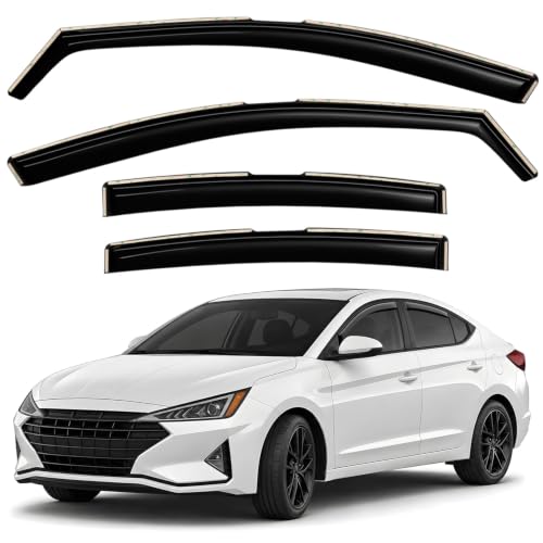Window Deflectors Smoke Tinted in (For Elantra 17-20)