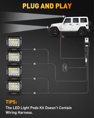 4 Inch LED Pod Lights (4 Pcs)