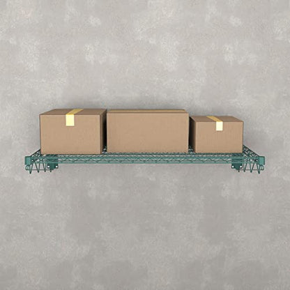 24" x 48" Green Epoxy Wire Wall Mount Shelf (Green / 24" x 48")
