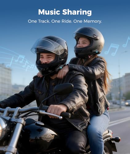 ASMX F1s Motorcycle Bluetooth Headset with Smart Voice Control (F1s Gray-1 Pack)