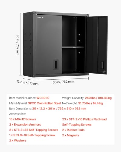 Metal Wall Cabinet (Foldable 30" Without Open Grid)