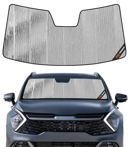 Windshield Sunshade for Kia EV9 2024 (Silver Water Ripple)