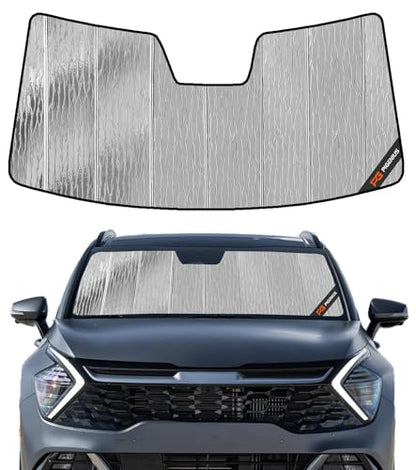 Windshield Sunshade for Kia EV9 2024 (Silver Water Ripple)