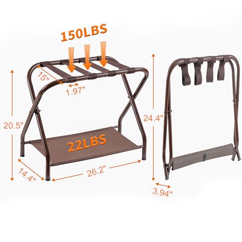 Luggage Rack for Guest Room (Brown)