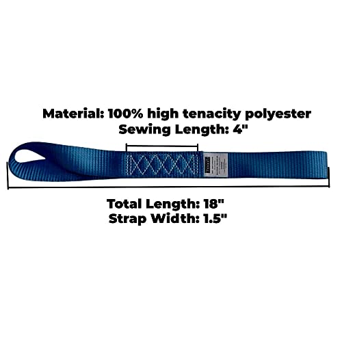 Heavy Duty Soft Loop Tie Down Straps (blue)